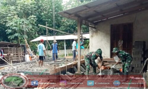 Pra-TMMD ke-125 Kodim 0825/Banyuwangi: Laksanakan Proses Pengecoran Rutilahu di Siliragung di Banyuwangi