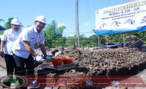 Bupati Boyolali Hadiri Peletakan Batu Pertama Pembangunan Musala Perumda Tirta Ampera
