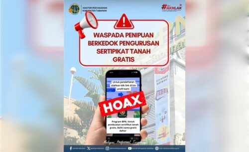 Kantor Pertanahan Tabanan Imbau Masyarakat Waspada Penipuan Pengurusan Sertipikat Tanah “Gratis”