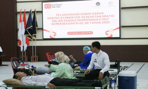 Dalam Rangka HUT Ke-80 Kemerdekaan RI, Lapas Banyuwangi Gelar Donor Darah dan Cek Kesehatan Gratis di Banyuwangi