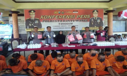 Operasi Tumpas Semeru 2025, Polresta Banyuwangi Berhasil Ringkus 43 Pelaku Narkotika  di Banyuwangi