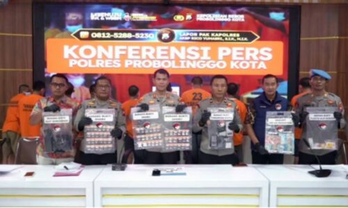 Polres Probolinggo Kota Tangkap 10 Tersangka Jaringan Narkoba dalam Operasi Tumpas Semeru 2025