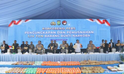Periode Juli-September 2025: Polda Metro Jaya Ungkap 1.719 Kasus dan Sita 1,14 Ton Narkoba 
