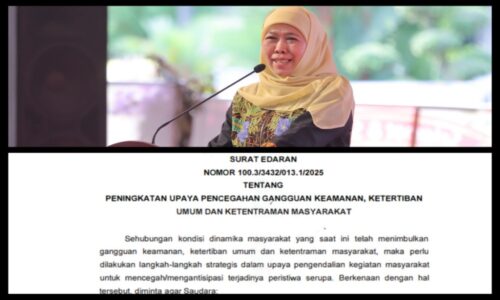 Gubernur Jatim Terbitkan SE Tentang Upaya Pencegahan Gangguan Keamanan dan Ketertiban 