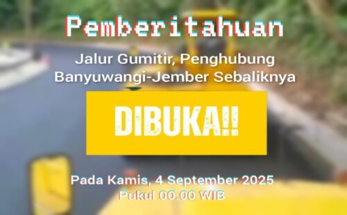 Jalur Gumitir, Penghubung Banyuwangi-Jember Akan Kembali Dibuka pada 4 September Mendatang di Banyuwangi