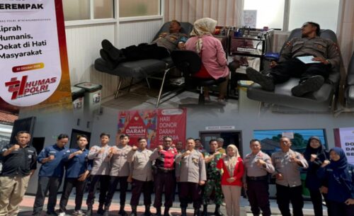 Peringati Hari Jadi Humas Polri ke-74 Tahun 2025, Polresta Banyuwangi Gelar Donor Darah di Banyuwangi