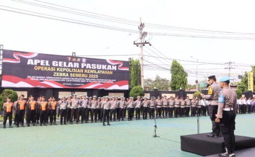 Polresta Banyuwangi Apel Gelar Pasukan Operasi Zebra Semeru 2025: Tekan Pelanggaran dan Kecelakaan Lalu Lintas di Banyuwangi