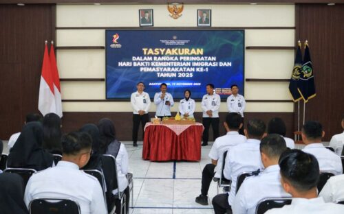 Puncak Peringatan Hari Bakti Kemenimipas ke-1, Lapas Banyuwangi Gelar Tasyakuran dan Refleksi Kinerja di Banyuwangi