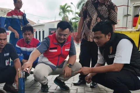 Isu BBM Campur Air, Unit Pidsus Polresta Banyuwangi Laksanakan Pengecekan SPBU Bumi Blambangan di Banyuwangi