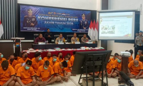 Rilis Akhir Tahun 2025, Kapolresta Banyuwangi: Laporan Meningkat, Penyelesaian Perkara Naik Lebih Tinggi di Banyuwangi