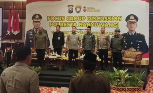 Perkuat Kolaborasi Jaga Stabilitas Keamanan Daerah, Polresta Banyuwangi Gelar FGD Rangkul Ormas dan Potmas di Banyuwangi