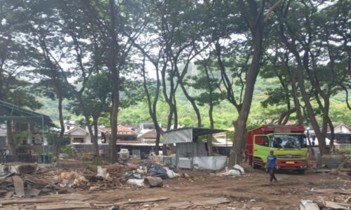 Kawasan Pohon di Area Terminal Sritanjung Berubah Jadi Tempat Penampungan Barang Rongsok di Banyuwangi