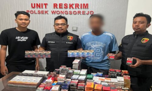 Unit Reskrim Polsek Wongsorejo Berhasil Amankan Salah Satu Toko Diduga Jual Rokok Ilegal  di Banyuwangi