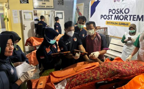 Update Tim DVI Polda Sumbar: 200 Korban Meninggal, 174 Sudah Teridentifikasi dan 212 Masih Hilang
