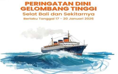 BMKG Keluarkan Peringatan Dini Gelombang Tinggi di Selat Bali hingga 20 Januari 2026 di Banyuwangi