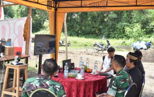 Dandim 0825/Banyuwangi Ikuti Wasev Koperasi Merah Putih yang Dipimpin Aster Panglima TNI secara Virtual di Banyuwangi