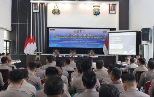Gelar Latpraops Operasi Keselamatan Semeru 2026, Kapolresta Banyuwangi Tekankan Pendekatan Humanis di Banyuwangi