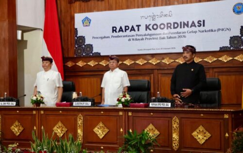Rakor P4GN 2026, Gubernur Koster Tegaskan Penanganan Narkoba di Bali Harus Terpadu