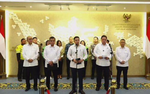Menteri Koordinator (Menko) bidang perekonomian Airlangga Hartarto saat memberikan keterangan pers, Selasa (03/03/2026). (Foto: tangkapan layar)