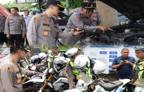Kapolresta Banyuwangi Cek Kesiapan Kendaraan Dinas Sambut Operasi Ketupat Semeru 2026 di Banyuwangi