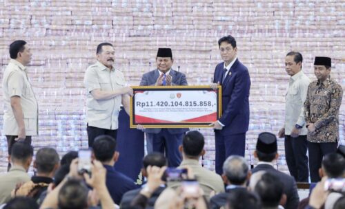 Presiden Prabowo Saksikan Penyerahan Rp11,42 Triliun dan Penguasaan Kembali Kawasan Hutan ke Negara