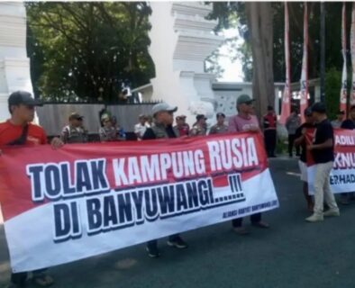 Gelar Aksi Damai, ARB Tolak Rencana Keberadaan Kampung Rusia di Bumi Blambangan  di Banyuwangi