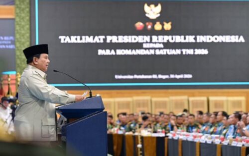 Presiden Prabowo Beri Taklimat kepada 1.500 Komandan Satuan TNI di Unhan