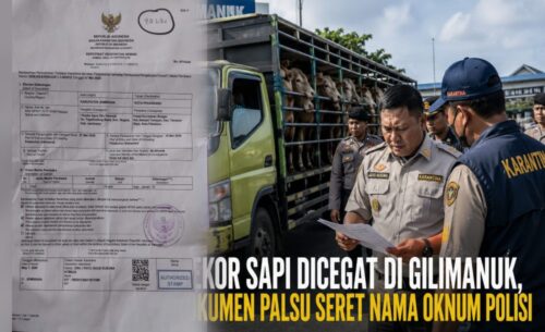 Truk Bermuatan 25 Sapi Diduga Gunakan Dokumen Palsu, Nama Oknum Polisi Ikut Terseret