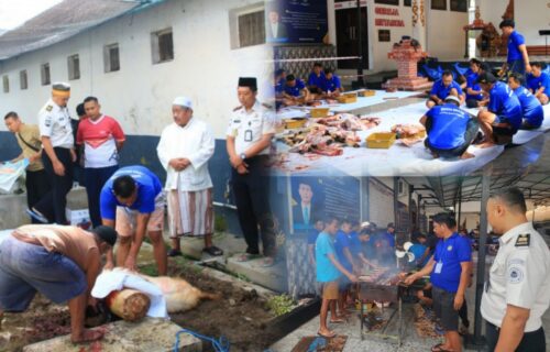 Hari Raya Iduladha 1447 H: Lapas Banyuwangi Sembelih 12 Hewan Qurban, Ajak Warga Binaan Nyate Bareng di Banyuwangi
