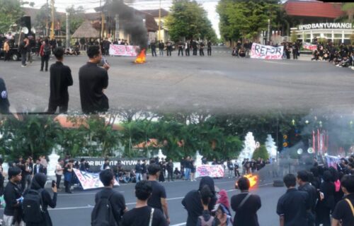 Aliansi Banyuwangi Menggugat Gelar Aksi di Depan Kantor DPRD dan Bupati, Suarakan Tuntutan Isu Nasional hingga Lokal di