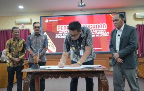KPU dan Pemkab Klaten Teken MoU, Tingkatkan Kualitas dan Pemahaman Demokrasi
