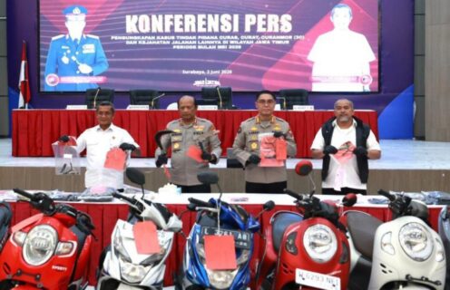 Polda Jatim Ungkap 320 Kasus 3C dan Kejahatan Jalanan, 319 Tersangka Diamankan