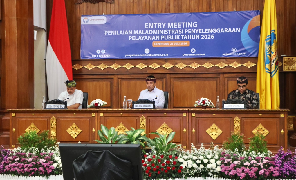 Hadiri Entry Meeting, Sekda Bali: Penilaian Maladministrasi Jadi Momentum Tingkatkan Kualitas Pelayanan Publik