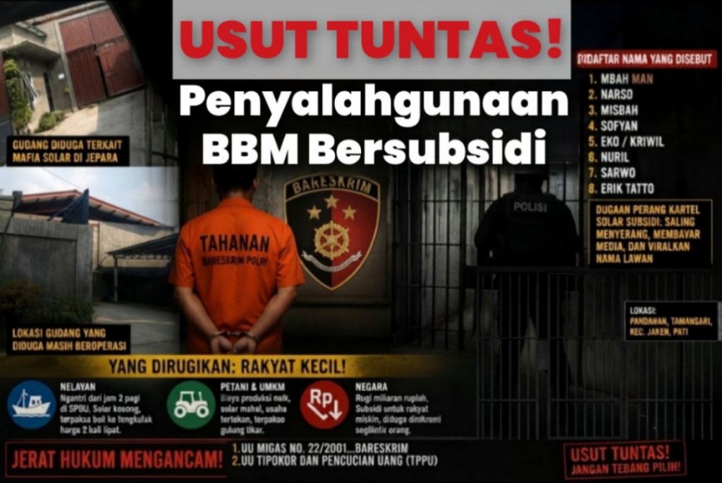Dugaan Penyalahgunaan BBM Subsidi di Jepara Bergulir, Pelaku Usaha Berinisial K Dikabarkan Diperiksa Bareskrim