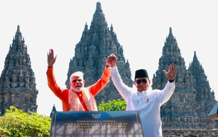 Presiden Prabowo dan PM Modi Perkuat Hubungan Indonesia-India, Sepakati Konservasi Warisan Dunia