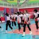 Babinsa Kawal Pordes Sekartaji Demi Kelancaran Pertandingan Bola Voli