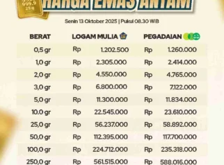 Harga Emas Antam Naik Rp7.000 per Gram Usai Koreksi Sehari Sebelumnya