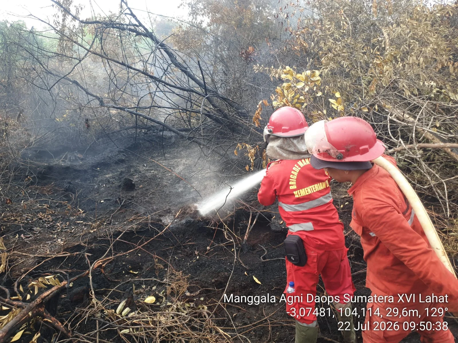 Karhutla di Desa Tanjung Kurung PALI Berhasil Dipadamkan