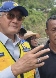 Menteri PU Dody Tinjau Jembatan Enang-Enang, Dipakai Terbatas Sambil Siapkan Alternatif