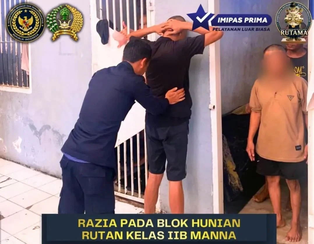 Rutan Kelas IIB Manna Gelar Razia Rutin Kamar Hunian