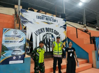 Sinergi TNI-Polri dan Pecalang Kawal Turnamen Voli Lucky Boys Cup di Klungkung