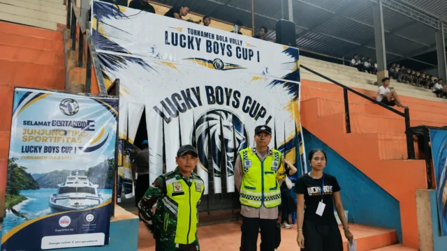 Sinergi TNI-Polri dan Pecalang Kawal Turnamen Voli Lucky Boys Cup di Klungkung