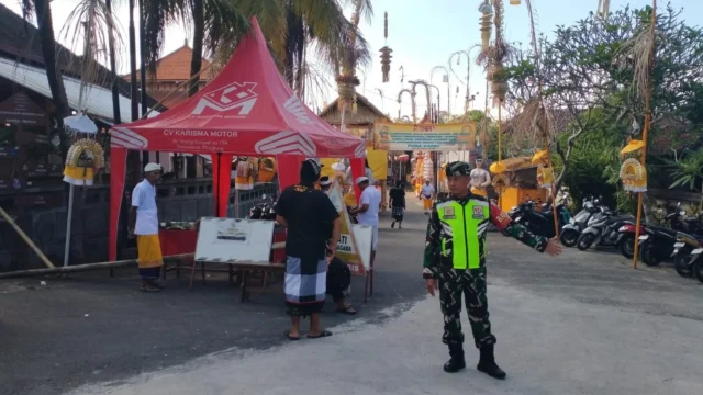 Sinergi TNI-Polri-Pecalang Kawal Puncak Karya Agung di Pura Kapat, Klungkung