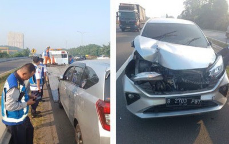 Polisi Temukan Mobil Ringsek Tanpa Pengemudi di KM 33 Tol Jagorawi