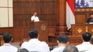 Sekretaris Daerah (Sekda) Provinsi Bali, Dewa Made Indra saat membuka kegiatan di Ruang Rapat Wiswa Sabha Utama, Kantor Gubernur Bali, Rabu (19/8/2026).