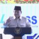 Presiden Prabowo Subianto saat memberikan sambutan dalam kegiatan groundbreaking pembangunan Pembangkit Listrik Tenaga Surya (PLTS) berkapasitas 100 GWp di Kabupaten Jembrana, Bali.