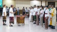 Bupati Badung, I Wayan Adi Arnawa melantik dan mengambil sumpah 163 pejabat di Ruang Kertha Gosana, Kompleks Puspem Badung.