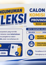 Pemprov Jateng, membuka pendaftaran calon anggota K Provinsi Jateng, untuk masa jabatan 2027-2031.