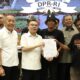 Wakil Ketua DPR RI Sufmi Dasco Ahmad didampingi Wakil Ketua Cucun Ahmad Syamsurizal dan Saan Mustopa, serta Wakil Ketua Komisi VI Andre Rosiade saat menerima audiensi AMPB di Gedung Nusantara Kompleks Parlemen Jakarta, Kamis (27/8/2026).