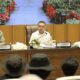Wakil Ketua DPR RI Sufmi Dasco Ahmad didampingi Wakil Ketua Cucun Ahmad Syamsurizal dan Saan Mustopa, serta Wakil Ketua Komisi VI Andre Rosiade saat menerima audiensi AMPB